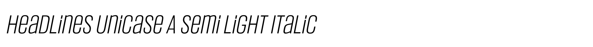 Headlines Unicase A Semi Light Italic image
